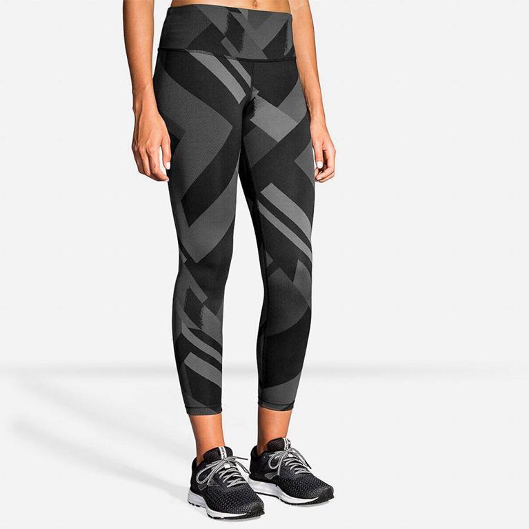 Brooks Formation Running Leggings - Women's - Grey (71349-TFGB)